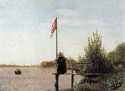 Christen Schjellerup Kobke The Shore at Dosseringen oil painting